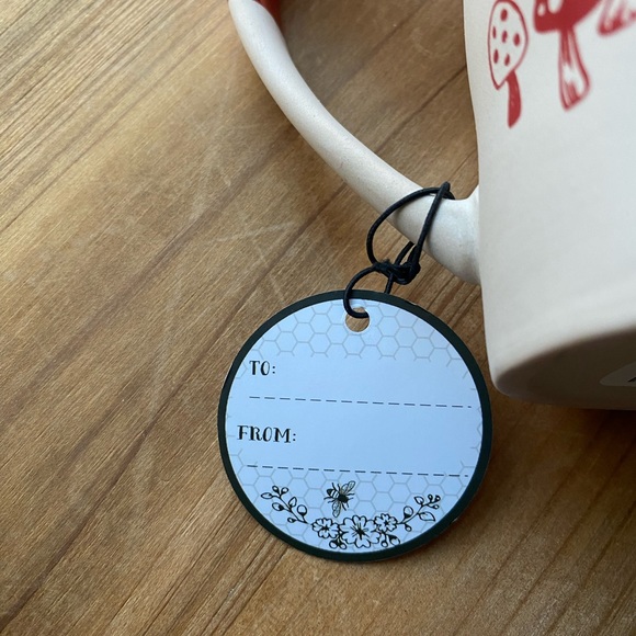 Mushroom Mug Vintage Inspired Design Red Tan Mugs NWT New Mug for Friend Gifts - Picture 6 of 8